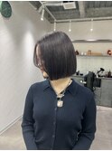 ストレートボブ×ラベンダーヘア