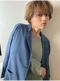 柔らかベージュ×ショート