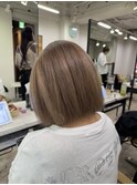 ハイトーンミルクティー◎レイヤーボブ外国人風所沢