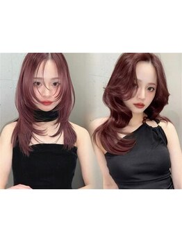 小顔に見える、ボリュームが出て見えるなどお顔立ちに合ったこだわりのカットで綺麗な顔周りを実現![栄]