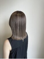ヘアーラニッシュ 船橋店(hair Lanish)&nbsp;脱白髪染めハイライト/20代30代40代　フォギーベージュ
