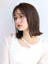 ムウ 難波(MOU) ボブクールショート前髪イメチェンピンクベージュ30代40代50代