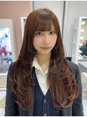 arisa/ブリーチなしダブルカラー/オレンジブラウン/暖色/Wカラー
