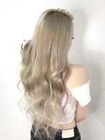 ラニシス ヘアー(Lanisis Hair)&nbsp;ブロンドロング★ポイントピンク！