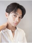 センターパートニュアンスパーマ