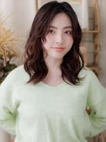 カバーヘア ブリス 志木南口駅前店(COVER HAIR bliss) 地毛ハイライトブリーチなしくびれレイヤーウルフミディ20代a