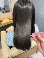 ブルーム ヘア デザイン ドゥーエ(bloom hair design due) 塚口 髪質改善カラー|暗髪でも透明感のある柔らかカラー