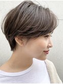 レイヤーカット ボブ切りっぱなしボブショートカット髪質改善