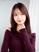 レノラ 髪質改善カラー 本町(LENORA) ミディアムレイヤー内巻きワンカールダークパープル