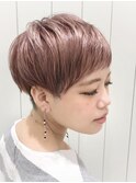 【oomiya 吉田あすか】マッシュショート ベビーピンク