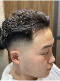 スキンフェード×パーマ