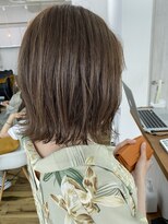 グリーン(green)&nbsp;切りっぱなしボブ　オリーブグレージュ　bymisaki