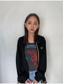 切りっぱなしタイトストレート