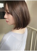 大人かわいい長めの結べるボブ×ココアベージュ 20代30代40代