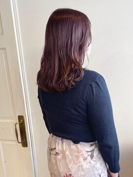 グリーン 渋谷(green) 【MIO】ラベンダーピンク×コテ巻きミディアム