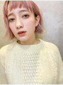 【SeeK NEXT 門井】ペールピンク×ニットボブ