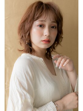 モッズヘア 越谷(mod's hair) カーキベージュ外国人風ハイライトボブウルフY越谷20代30代40代