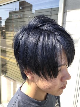 リム(RiM) 【黒髪スタイル】ワンブリーチ　ブルーブラック