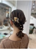 短くても出来る編み下ろしポニー