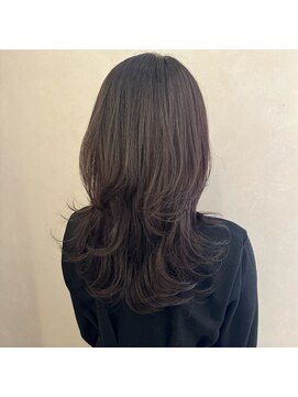 アンドワン 自由が丘(＆ONE) 【&ONE 自由が丘】ミディアムウルフ×ラベンダーグレージュ
