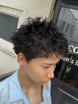 ビカムメンズヘアー 栄店(become men's hair) スパイキーショート無造作パーマ/名古屋/栄/メンズヘア/短髪