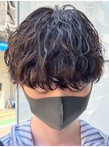 波巻きパーマ マッシュ 波巻きスパイラルパーマ メンズパーマ