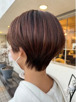 カナージュ(Canage)の写真/【吹田/山田】印象が変わるショートこそミリ単位でこだわる。スタイリングしやすいショート＆ボブヘア♪