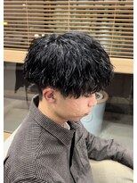 メンズギフト(men's GIFT)&nbsp;刈り上げツーブロックツイストスパイラルパーマメンズマッシュ