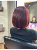 透明感♪髪質改善カラー内巻きショートボブ小顔艶感