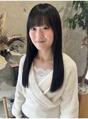 ぱつっとロング