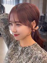 コート 表参道(Cote)&nbsp;韓国ヘア 2wayバング 顔まわりカットNo.1 レイヤー グレージュ