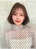 小顔ナチュラルボブ/透明感ベージュ