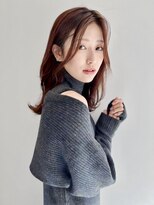 シア(XIA)&nbsp;大人セミディ/かきあげバング/センターパート/シルキーベージュ