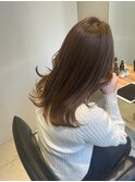 透明感ミルクティーベージュ/艶髪くびれミディアム