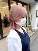 ◯柔らかベージュ×ピンク