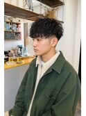 刈り上げマッシュ×強めシャドウパーマ