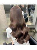 クラゲヘアー/小顔に見せるヘア/ココアベージュ/栄