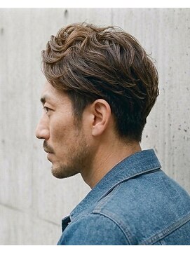 バーバーバー ナカノ(BARBER BAR NAKANO) 【40代メンズ】大人フェザーパーマ×毛流れショート