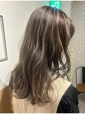 透明感ハイライトのミディアム