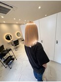 ミルクティーベージュ/ベージュ/切りっぱなし／ケアブリーチ