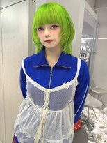 ジェム(GEM)&nbsp;《YURI》ネオングリーン／ライムグリーン／レイヤーカット