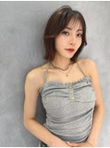 シースルーバング×くびれボブ