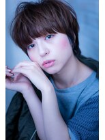 エルデ ナインズ ヘアー スタンド 川口店(elde 9's HAIR STAND)&nbsp;4ワイドバング&モーブカラーのワンサイドくびれミディ風ヘア