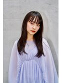 シースルーバング黒髮ロング