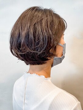 ガーデントウキョウ(GARDEN Tokyo) ふわっとショートボブ/パーマスタイル/似合わせカット/黒髪