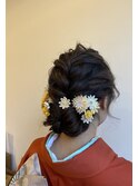 ドレスでも着物でも合う編みこみヘア