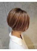 エッジショート☆ミルクティーベージュ