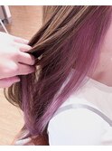 大人可愛い10代20代30代◎インナーカラーローズピンクイヤリング