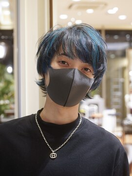 ビュートリアム 梅田(BEAUTRIUM) メンズカット/メンズウルフ/ターコイズブルー/茶屋町/梅田