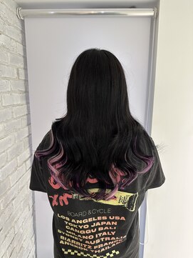 リゼル シブヤ(RISEL SHIBUYA) エクステでショートからロング！インナーピンク&ラベンダー